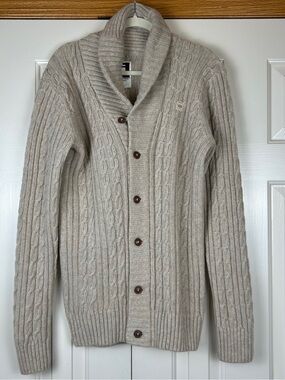 G- Star Raw Cable Knit Fisherman Cardigan Sweater